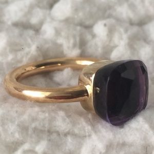 Pomellato 18K Gold Amethyst Nudo Classic Ring